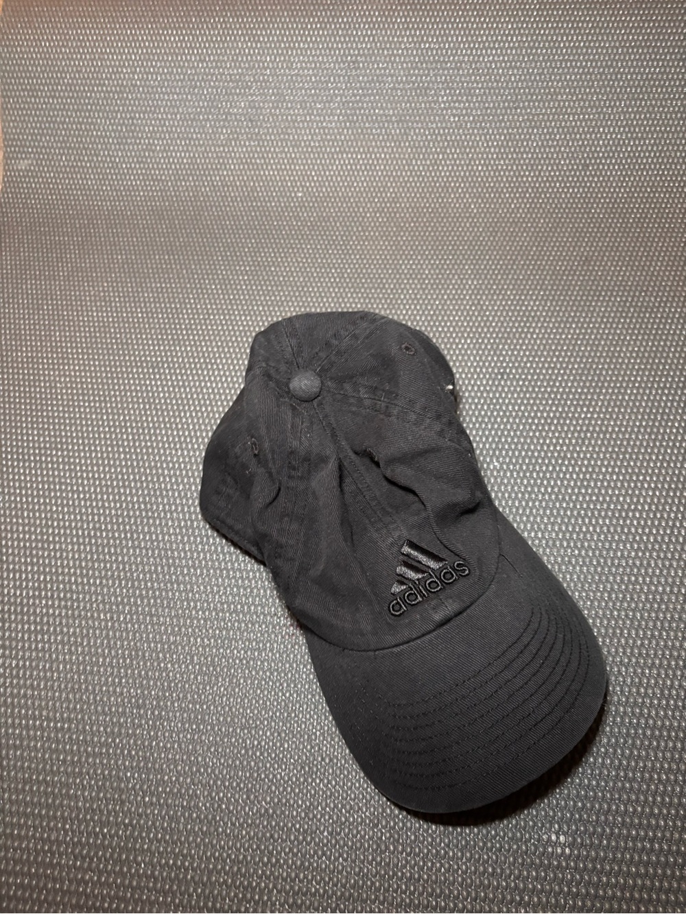 adidas Black Embroidered Logo Curved-Brim Cap